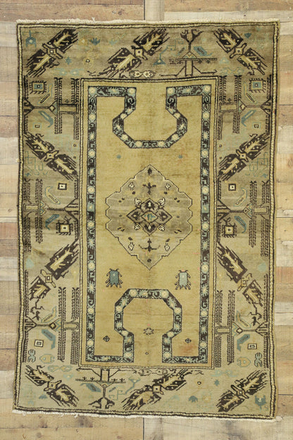 4 x 6 Vintage Oushak Rug 52765