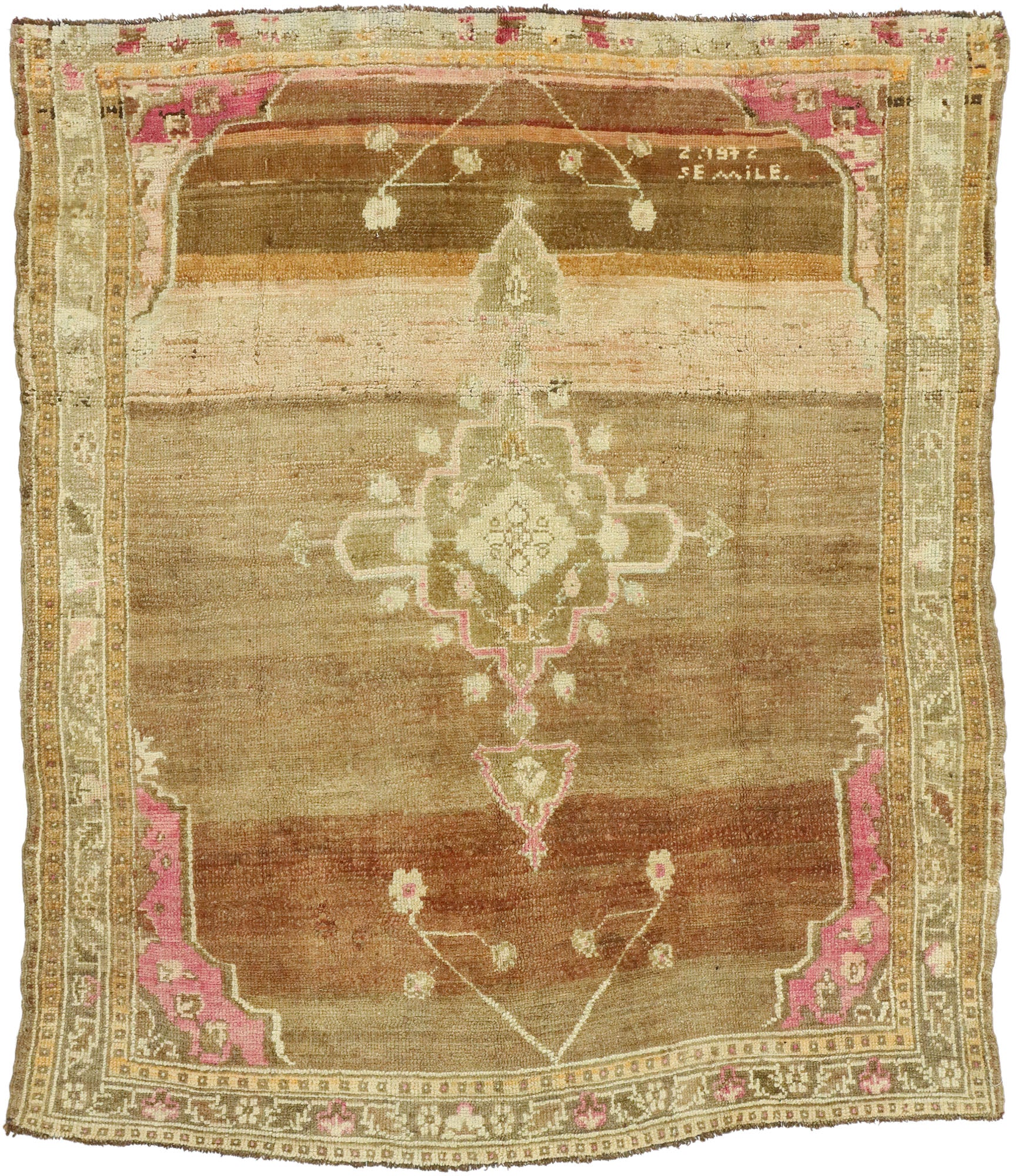 6 x 7 Vintage Oushak Rug 52766
