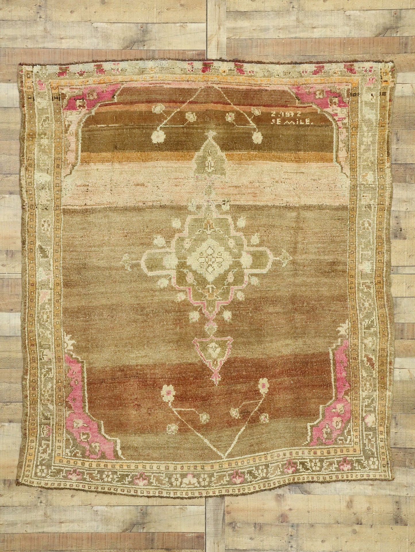 6 x 7 Vintage Oushak Rug 52766