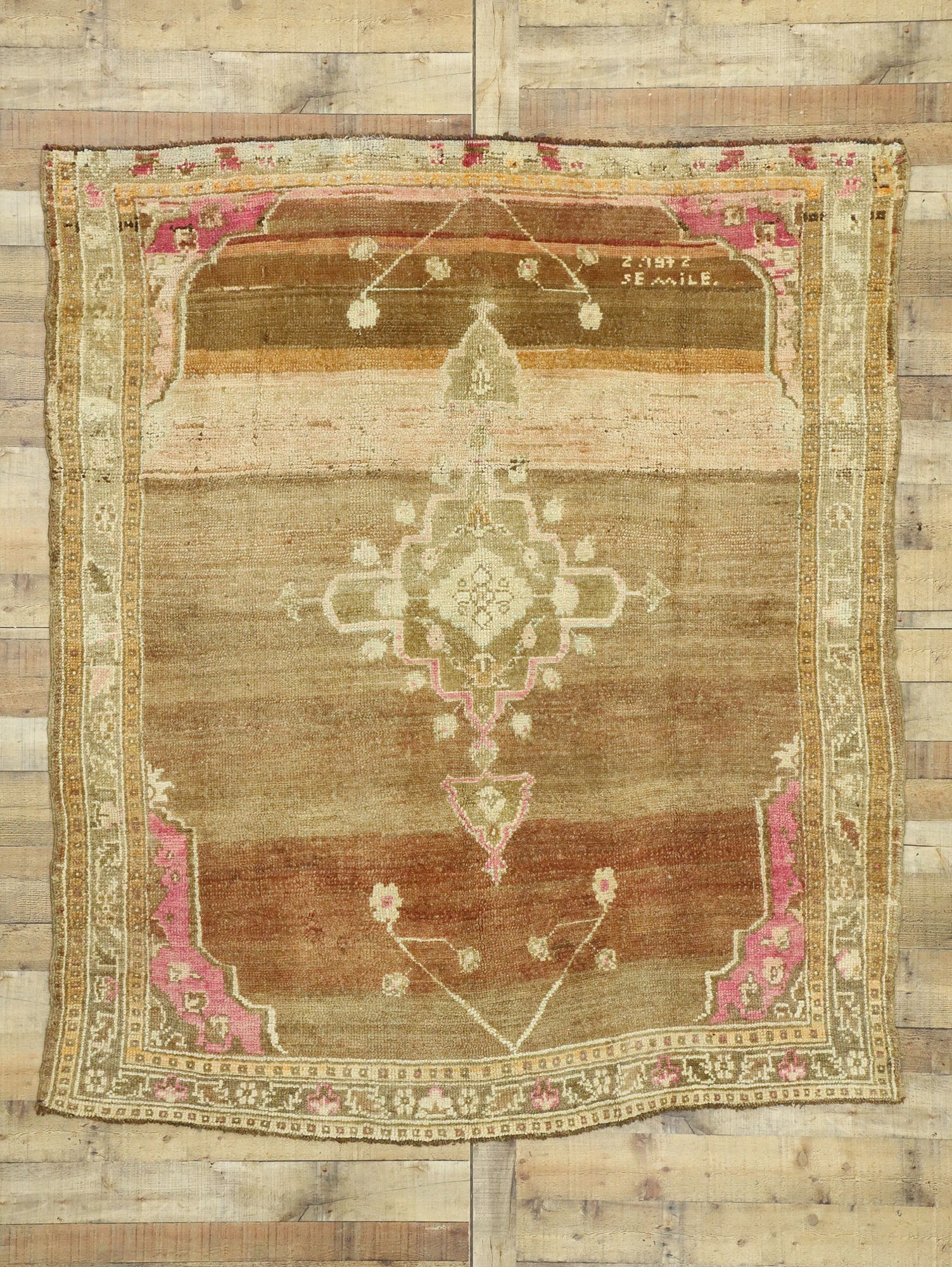 6 x 7 Vintage Oushak Rug 52766
