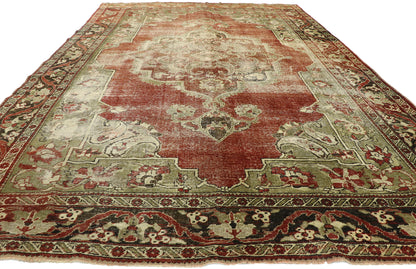 7 x 11 Vintage Turkish Oushak Rug 52768
