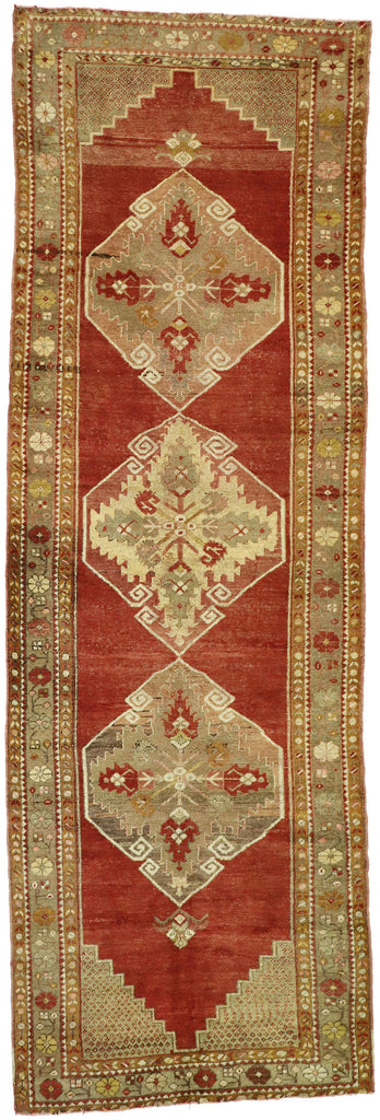 4 x 11 Vintage Turkish Oushak Rug 52769