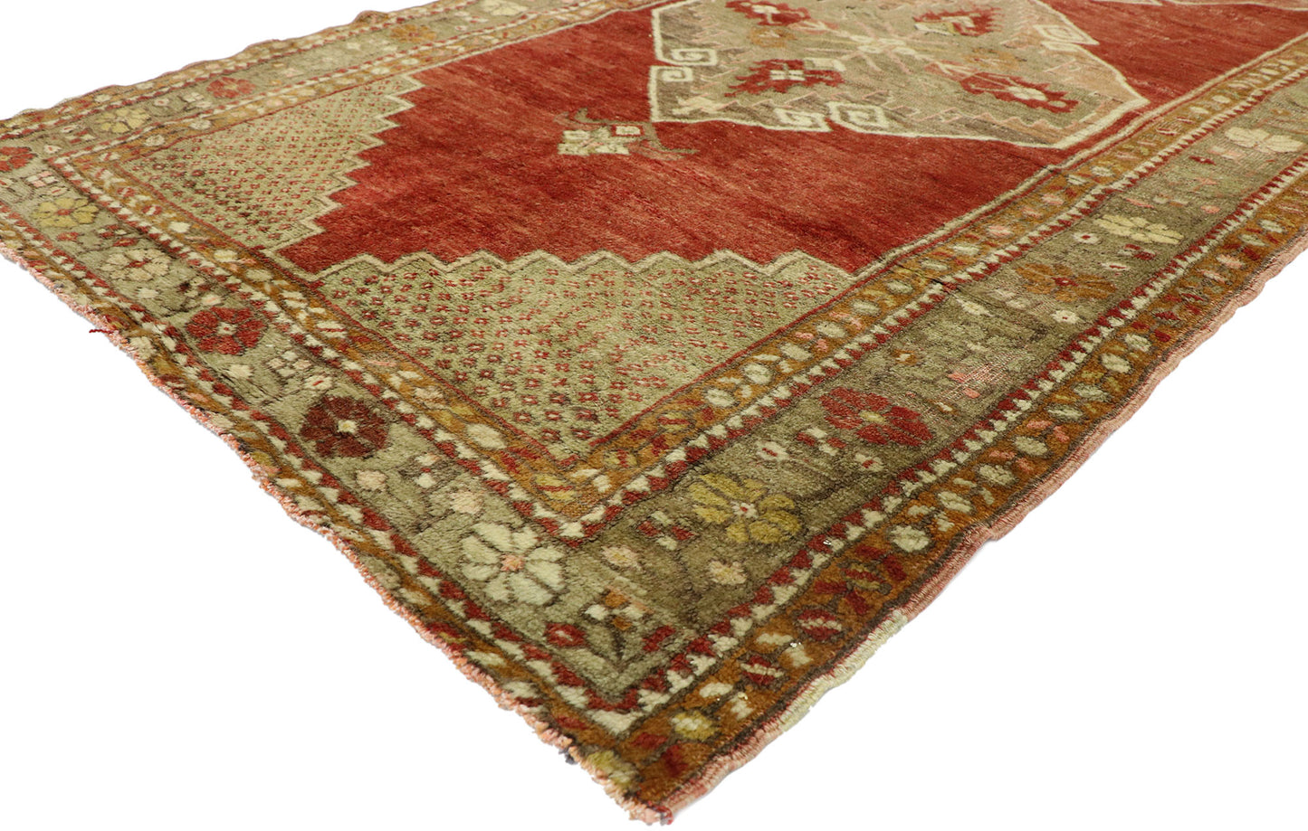 4 x 11 Vintage Turkish Oushak Rug 52769