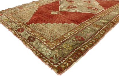 4 x 11 Vintage Turkish Oushak Rug 52769