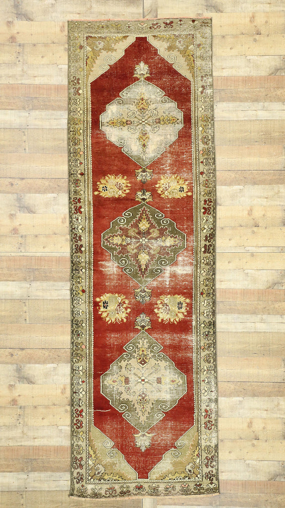 3 x 10 Vintage Turkish Oushak Runner 52772