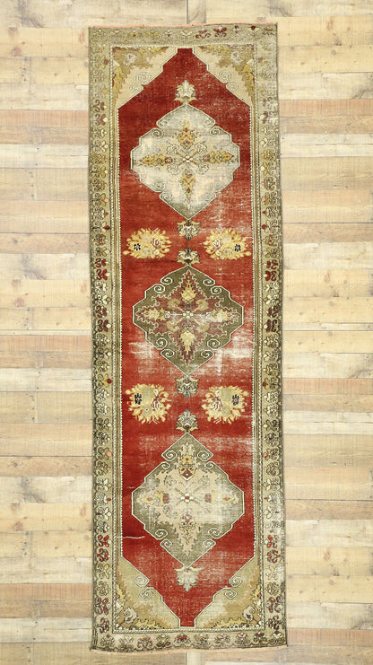 3 x 10 Vintage Turkish Oushak Runner 52772