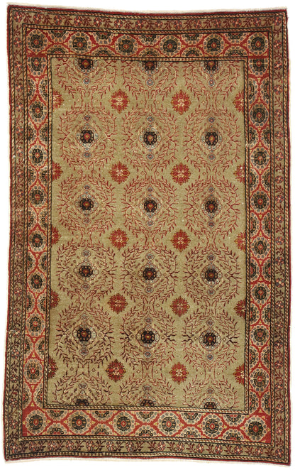 4 x 6 Vintage Turkish Oushak Rug 52774