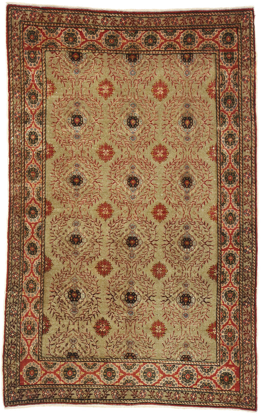 4 x 6 Vintage Turkish Oushak Rug 52774