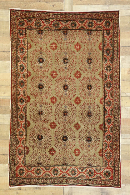 4 x 6 Vintage Turkish Oushak Rug 52774