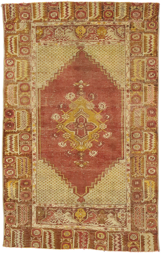 3 x 5 Vintage Turkish Oushak Rug 52775