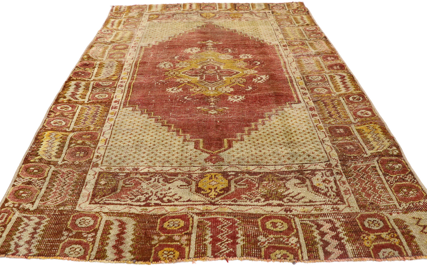 3 x 5 Vintage Turkish Oushak Rug 52775