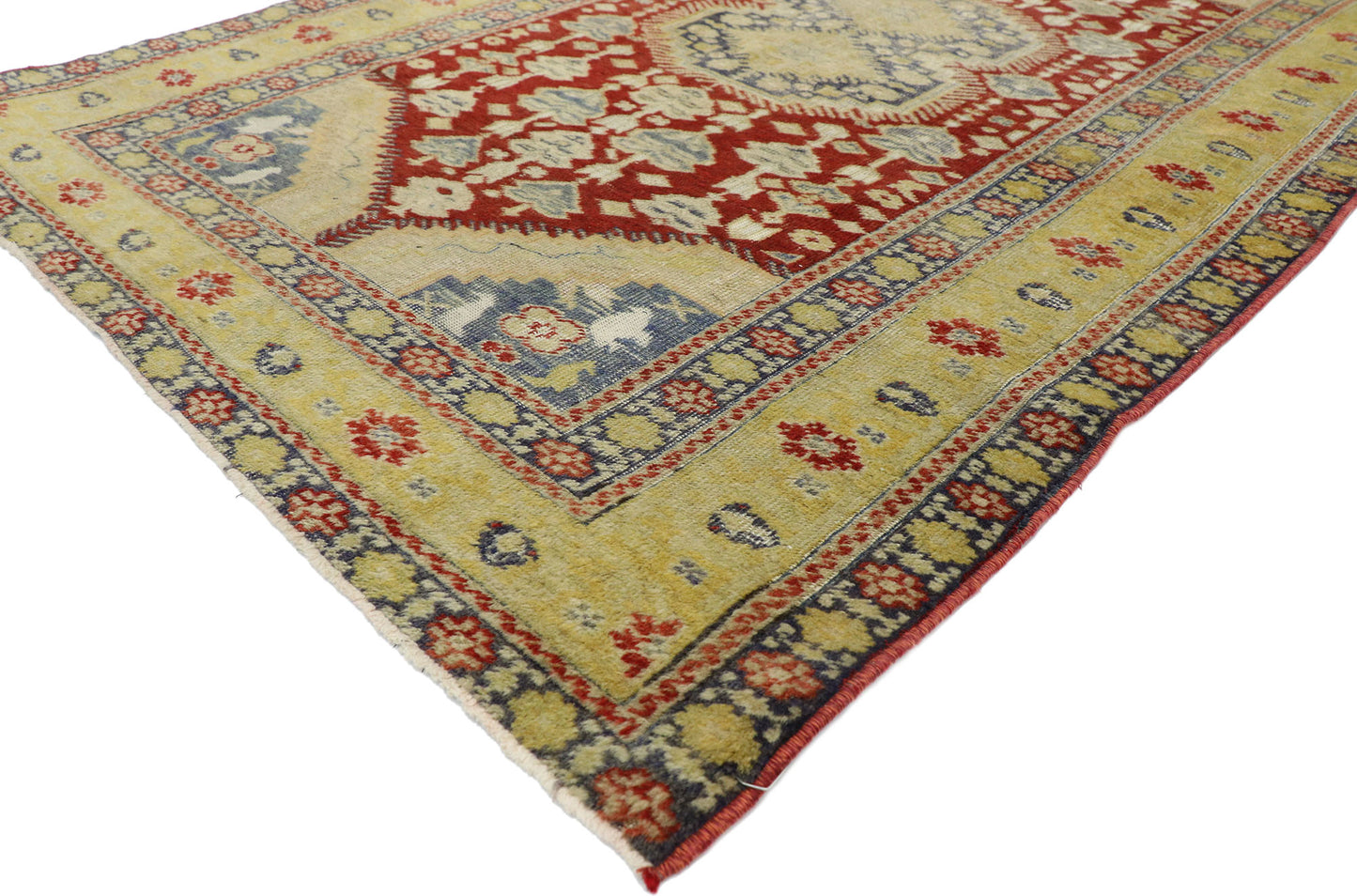 4 x 6 Vintage Turkish Oushak Rug 52778