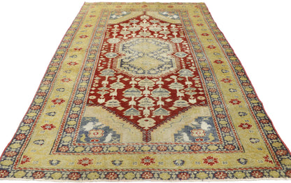 4 x 6 Vintage Turkish Oushak Rug 52778