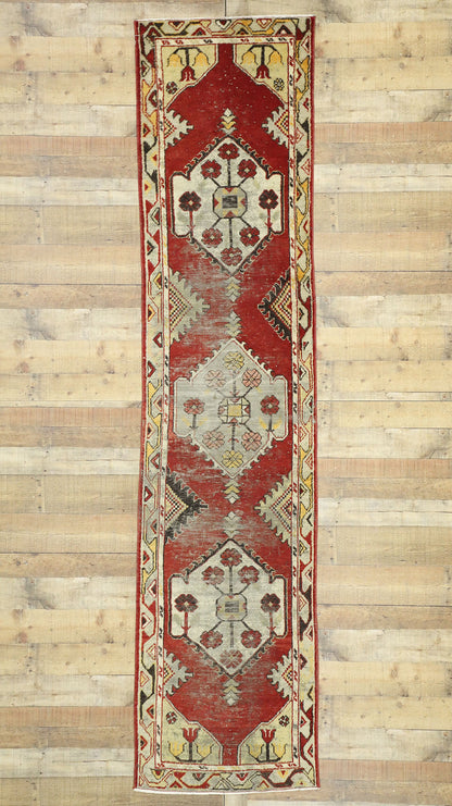 2 x 10 Vintage Turkish Oushak Runner 52779
