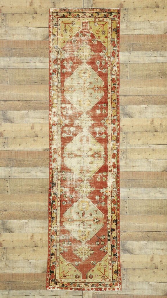 2 x 9 Vintage Turkish Oushak Runner 52780