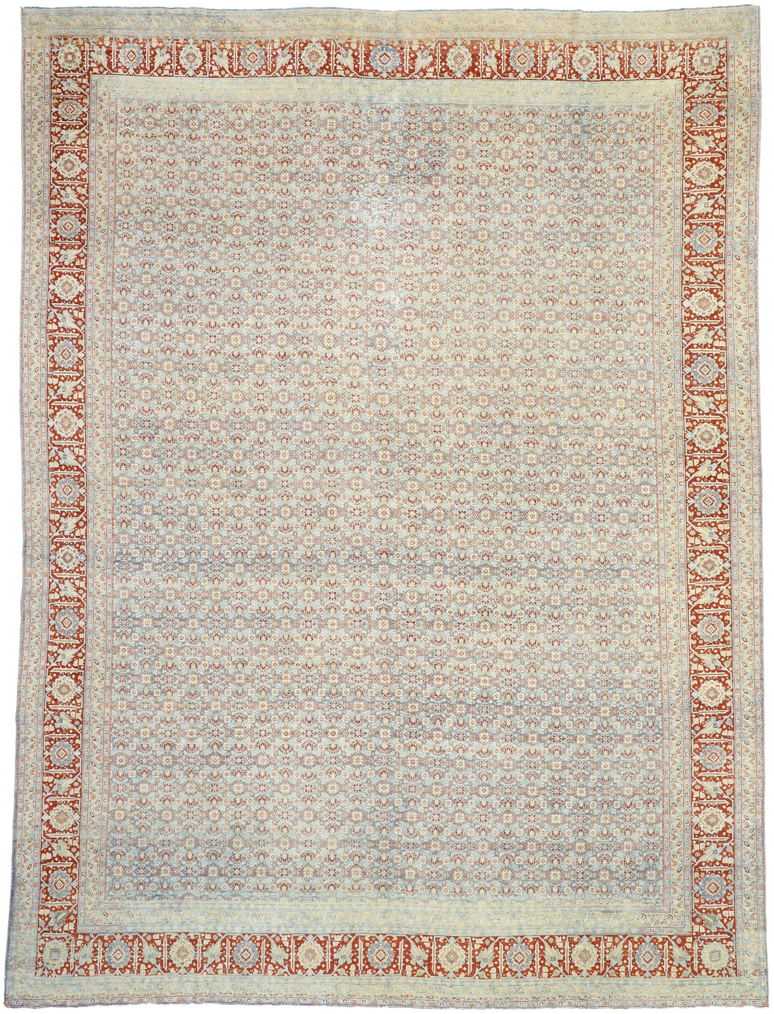 11 x 15 Vintage Persian Tabriz Rug 52781