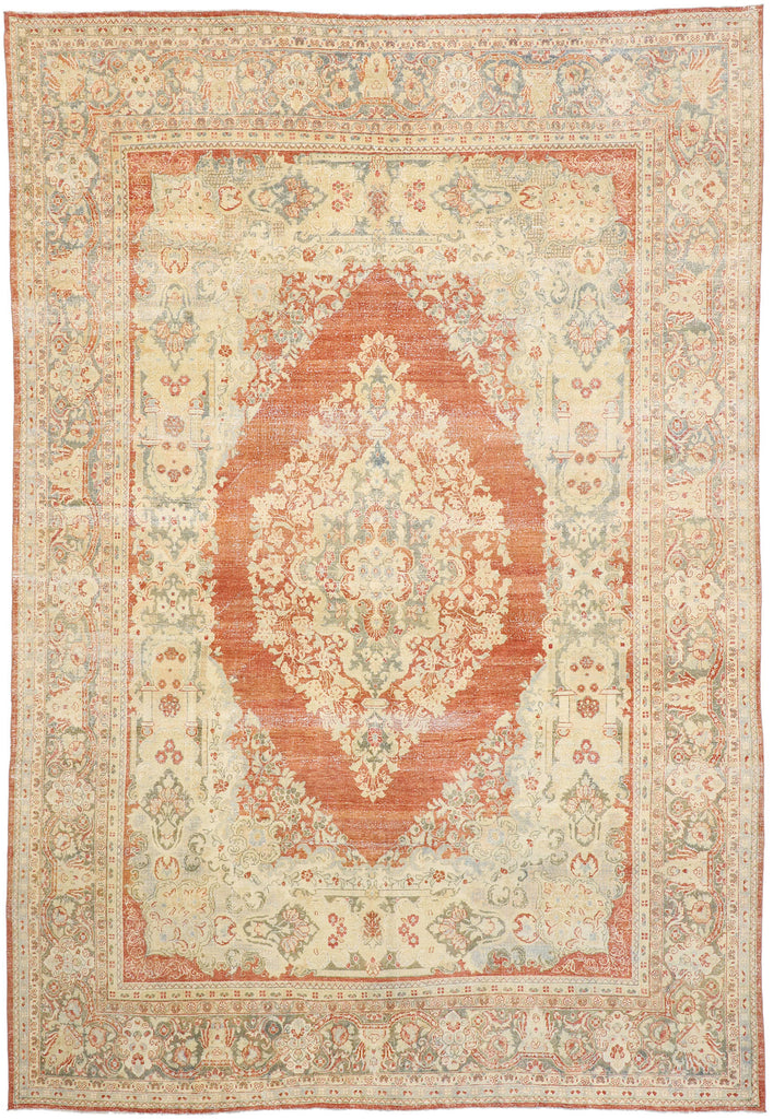 10 x 15 Vintage Persian Mahal Rug 52783