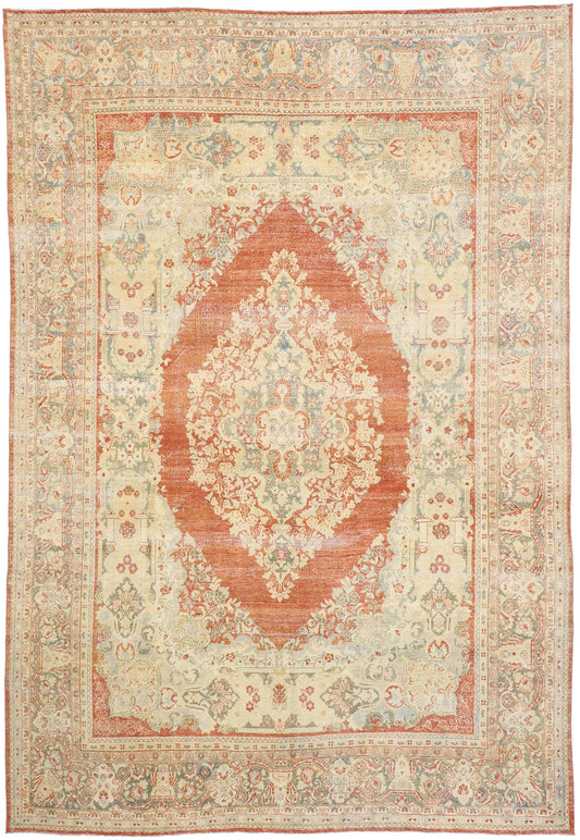 10 x 15 Vintage Persian Mahal Rug 52783