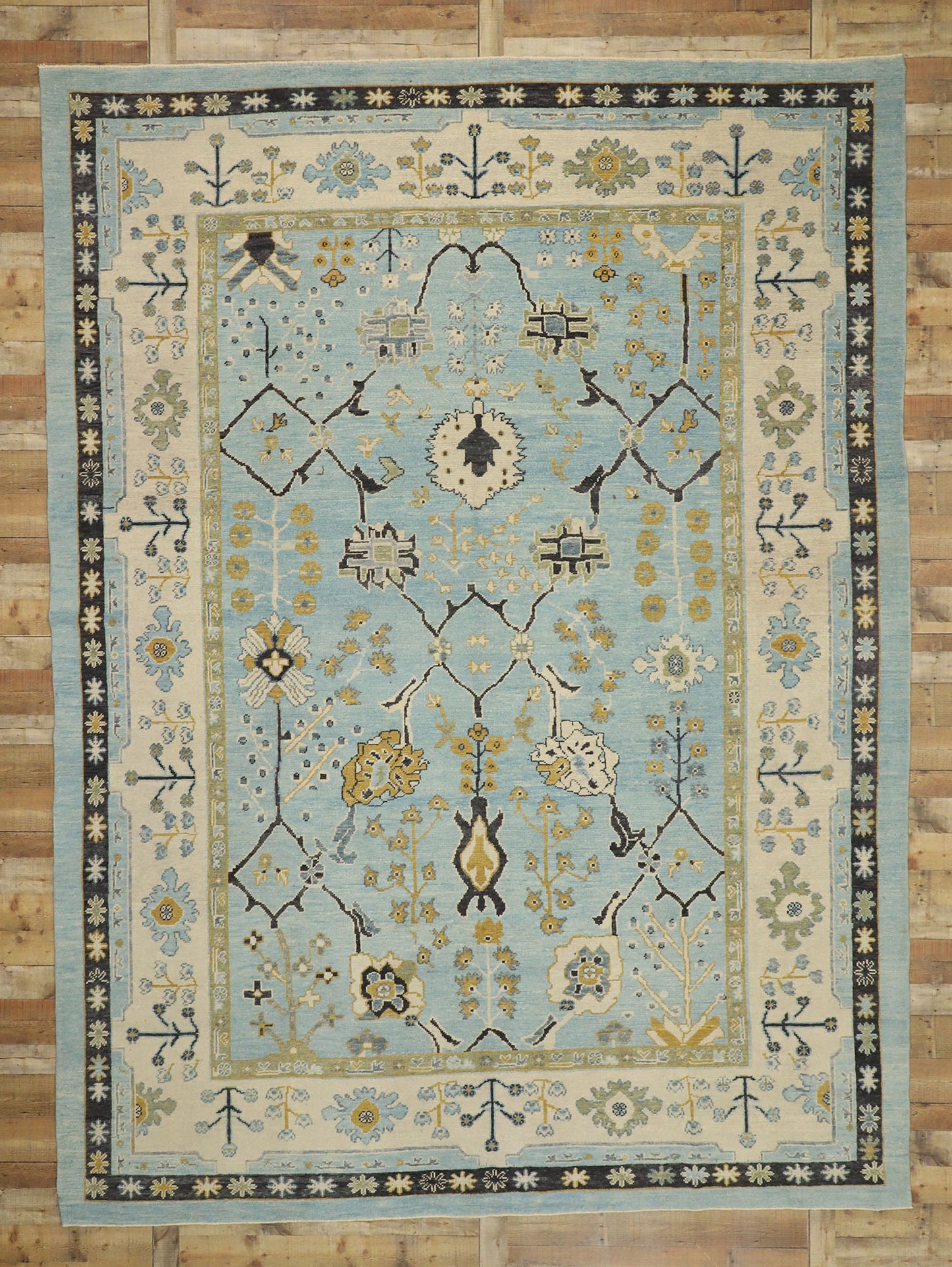 10 x 14 Contemporary Turkish Oushak Rug 52784
