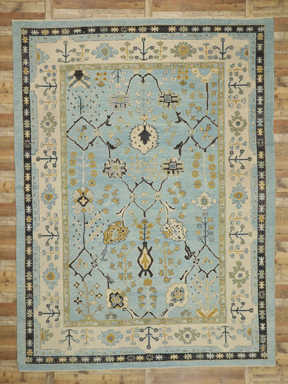 10 x 14 Contemporary Turkish Oushak Rug 52784