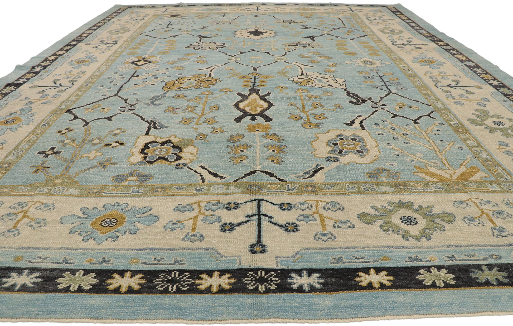 10 x 14 Contemporary Turkish Oushak Rug 52784
