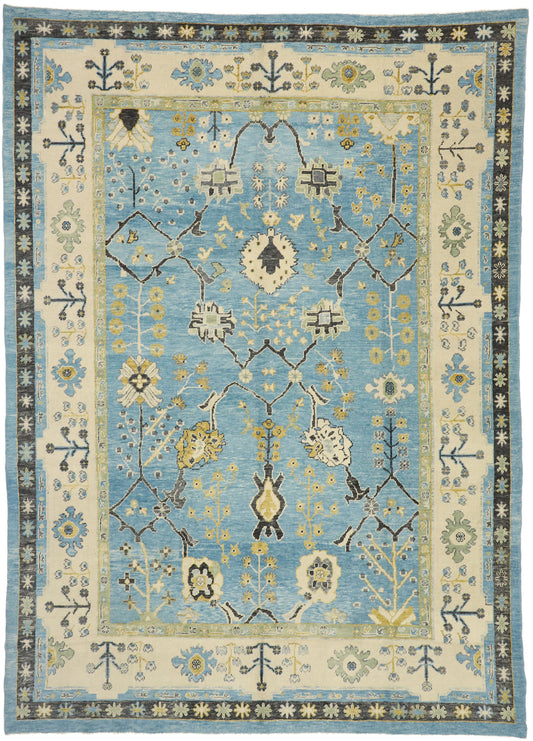 10 x 14 Colorful Turkish Oushak Rug 52785