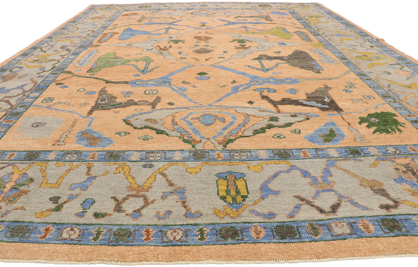 11 x 14 Contemporary Turkish Oushak Rug 52787