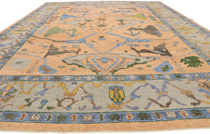 11 x 14 Contemporary Turkish Oushak Rug 52787