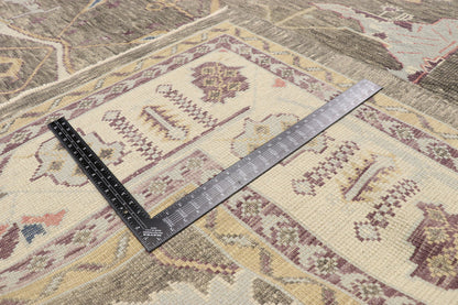 10 x 13 Earth-Tone Turkish Oushak Rug 52791