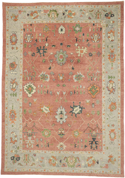 10 x 14 Contemporary Turkish Oushak Rug 52793