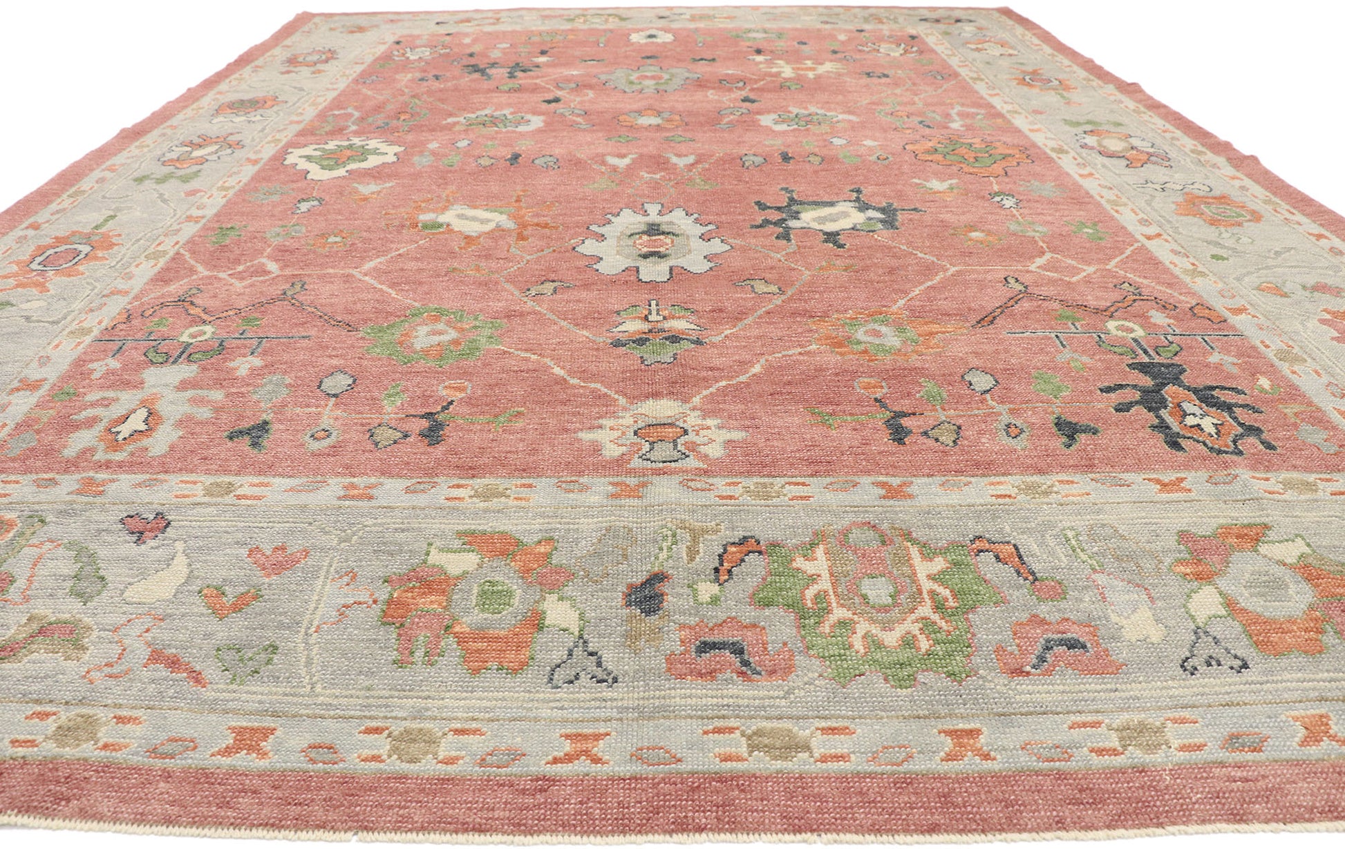 10 x 14 Contemporary Turkish Oushak Rug 52793