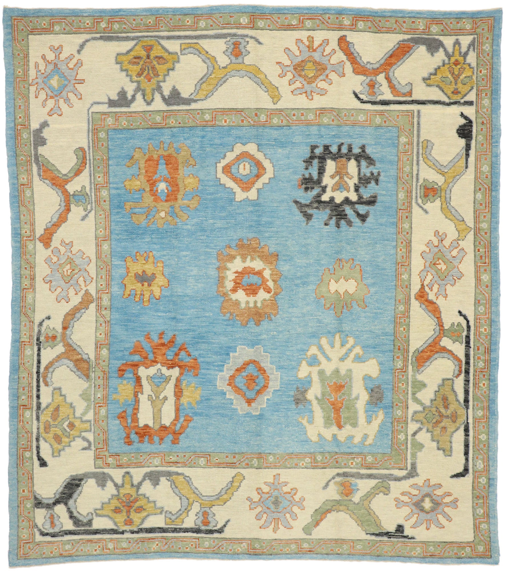 8 x 9 Contemporary Turkish Oushak Rug 52794