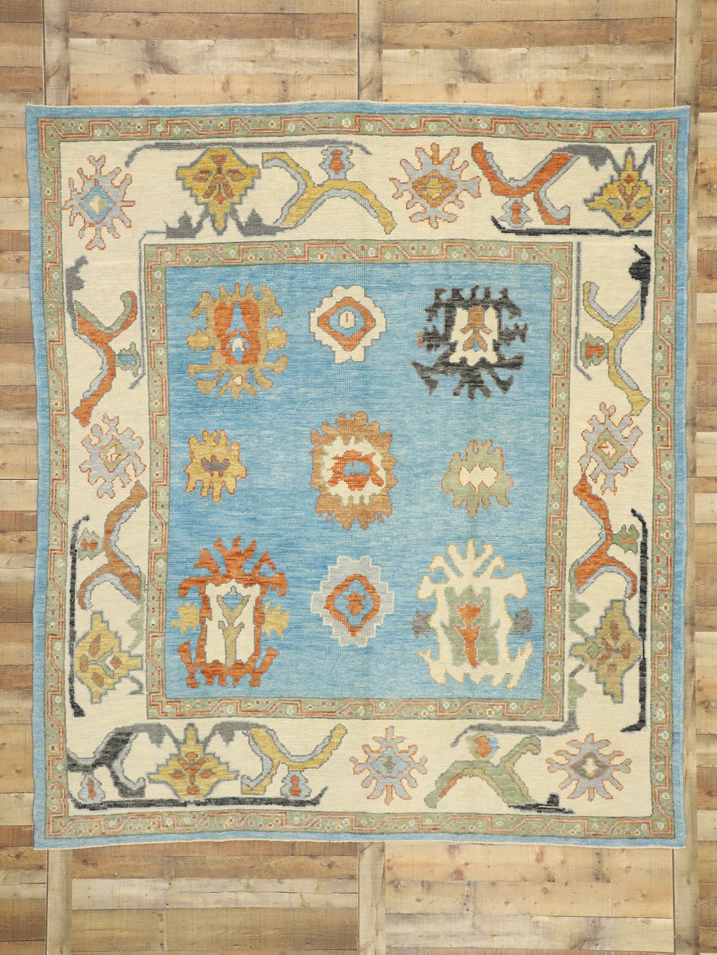 8 x 9 Contemporary Turkish Oushak Rug 52794