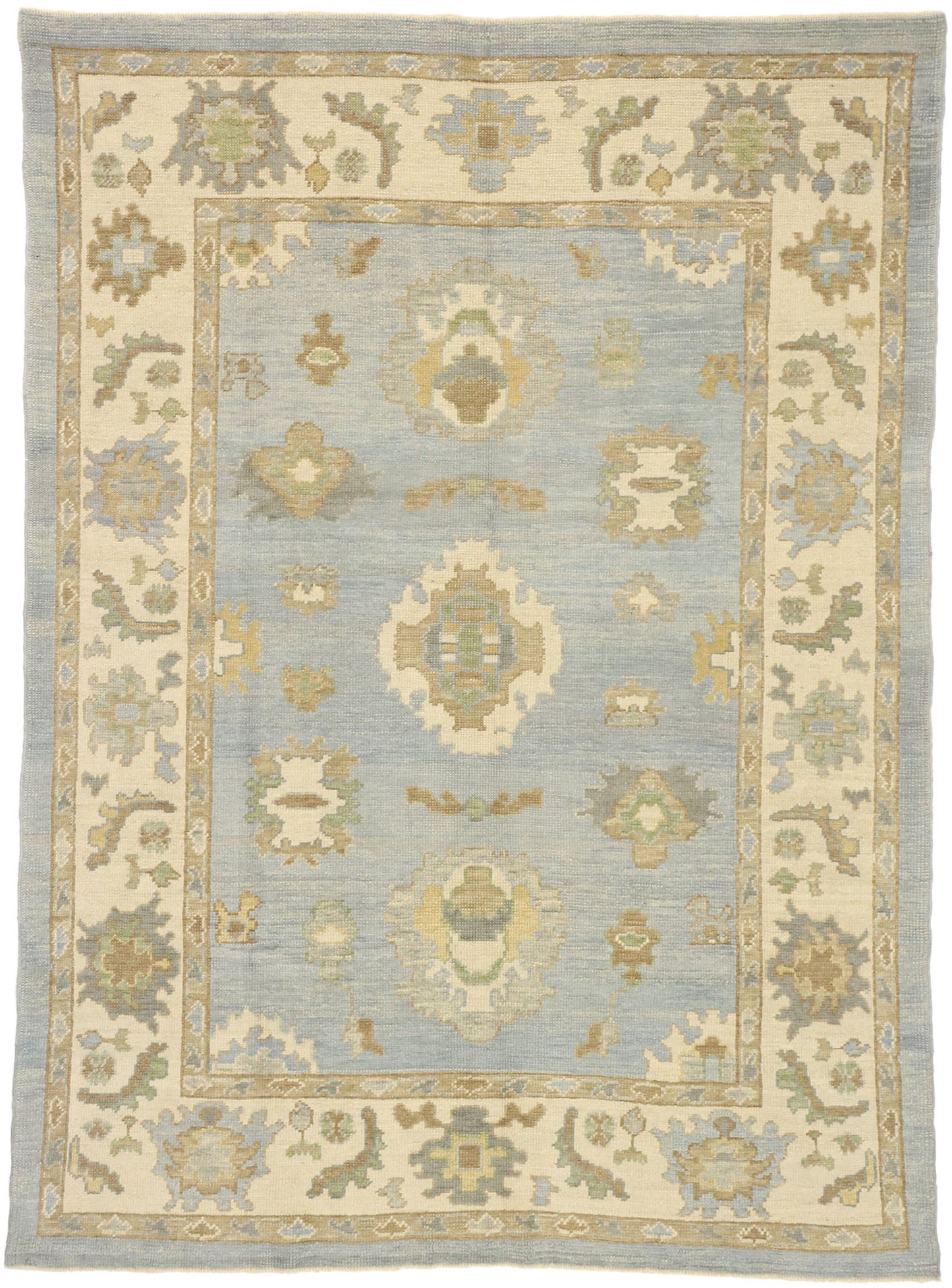 6 x 8 Transitional Turkish Oushak Rug 52797