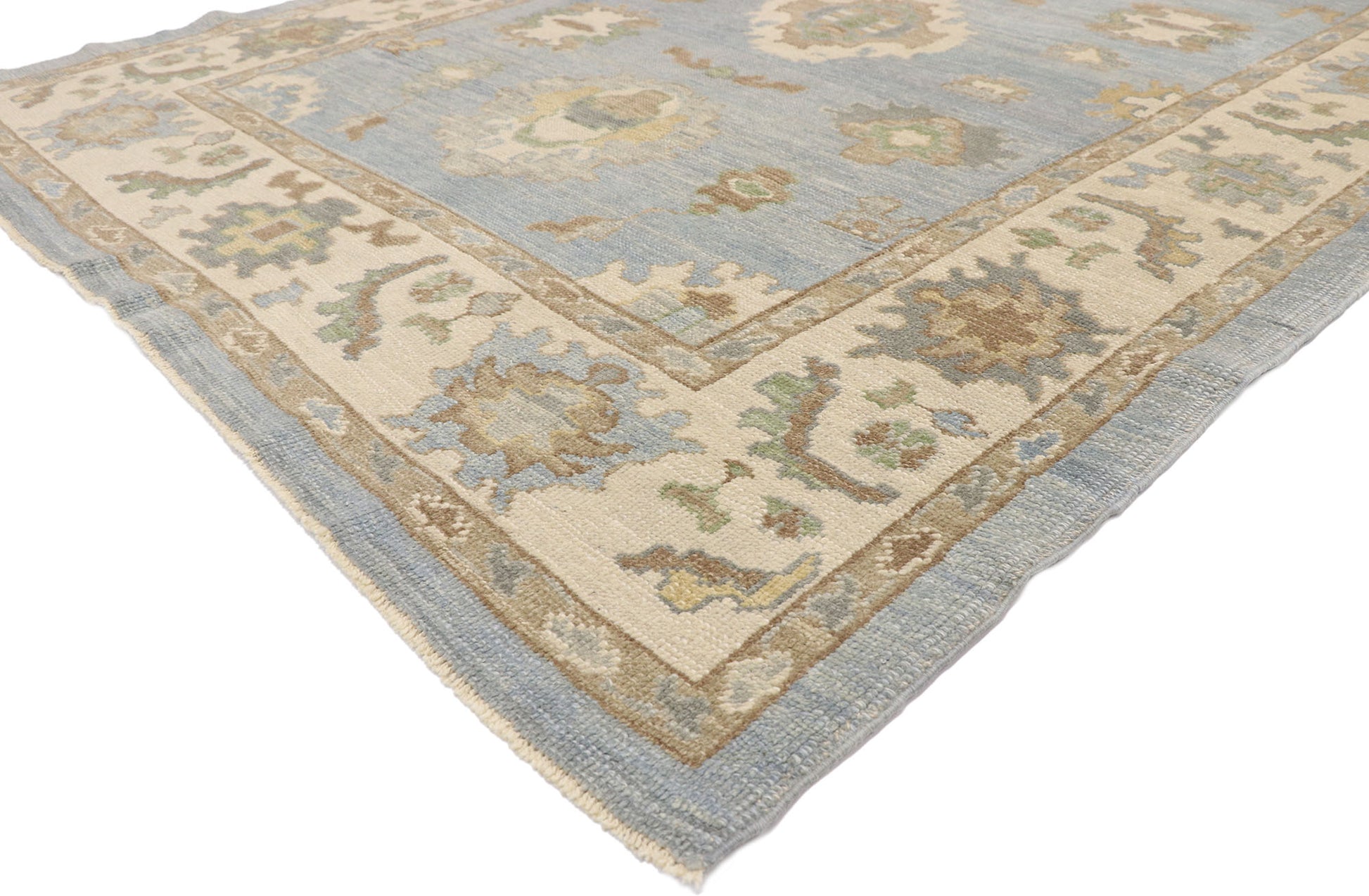6 x 8 Transitional Turkish Oushak Rug 52797
