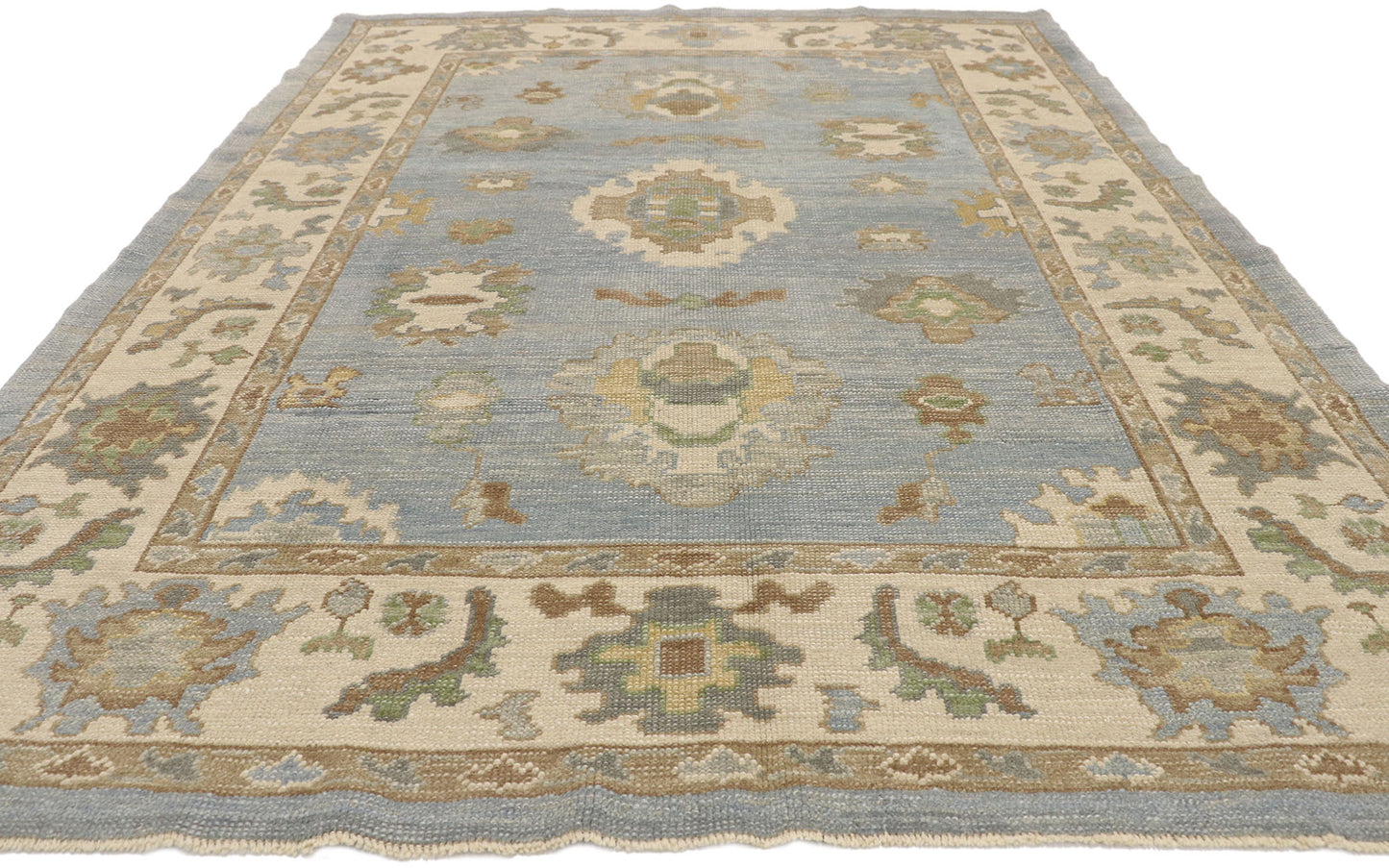 6 x 8 Transitional Turkish Oushak Rug 52797
