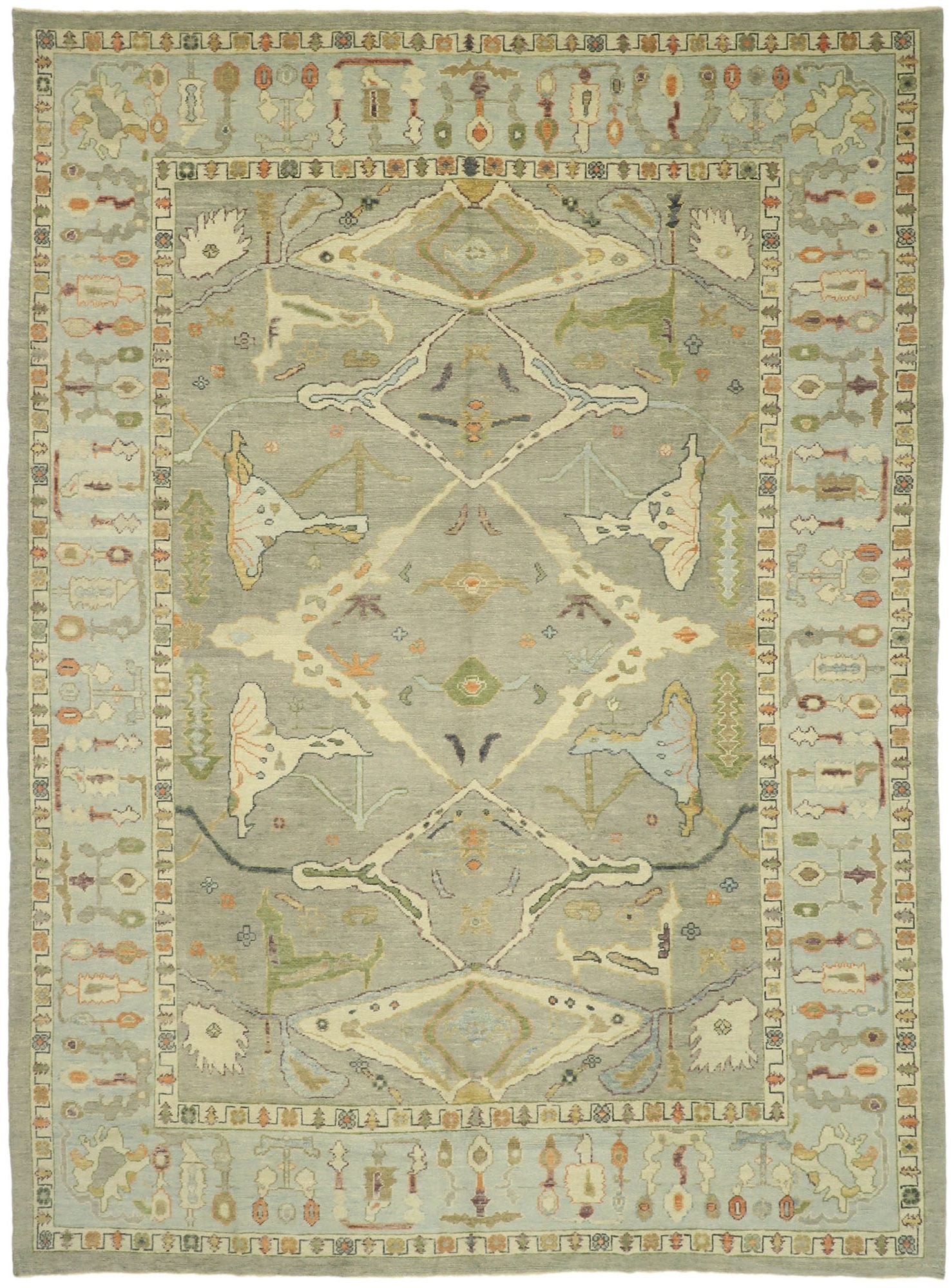 11 x 15 Contemporary Turkish Oushak Rug 52799