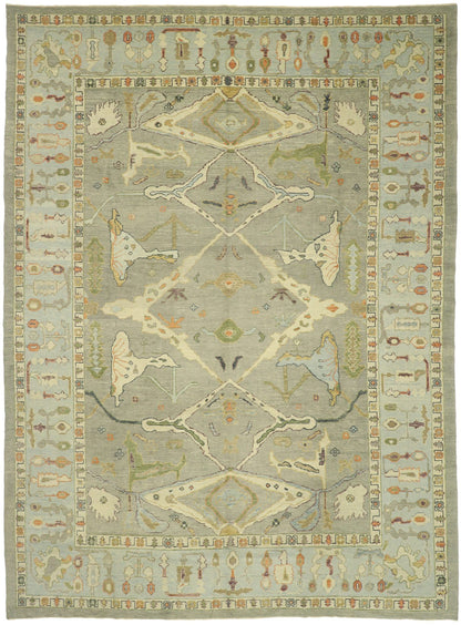 11 x 15 Contemporary Turkish Oushak Rug 52799