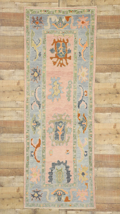 3 x 8 Contemporary Turkish Oushak Runner 52804