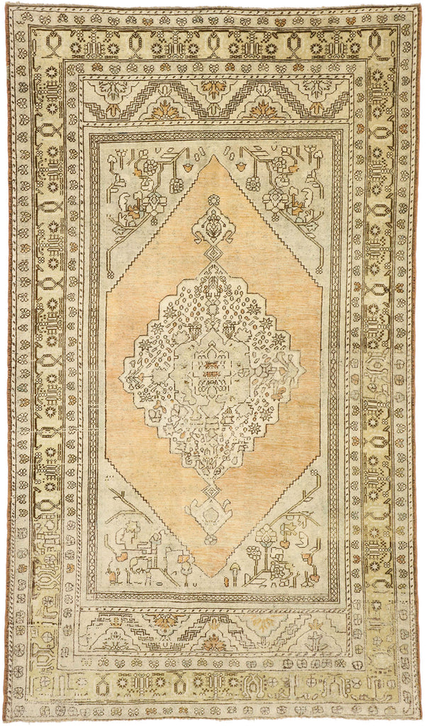 6 x 11 Vintage Turkish Oushak Rug 52806