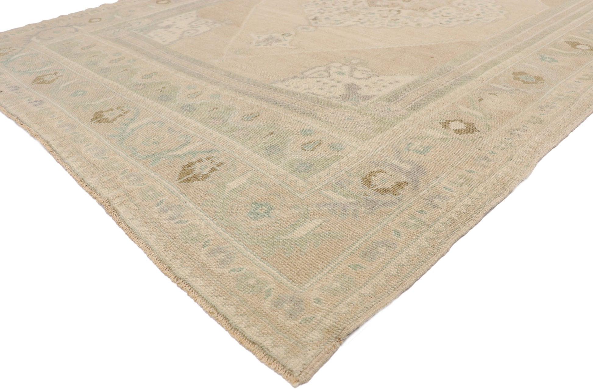 6 x 9 Vintage Turkish Oushak Rug 52810