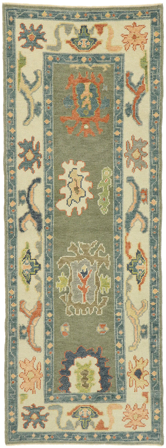 3 x 8 Contemporary Turkish Oushak Runner 52813