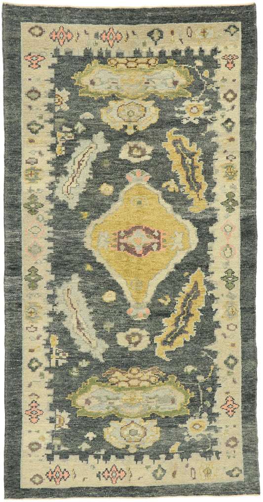 5 x 10 Colorful Turkish Oushak Rug 52817