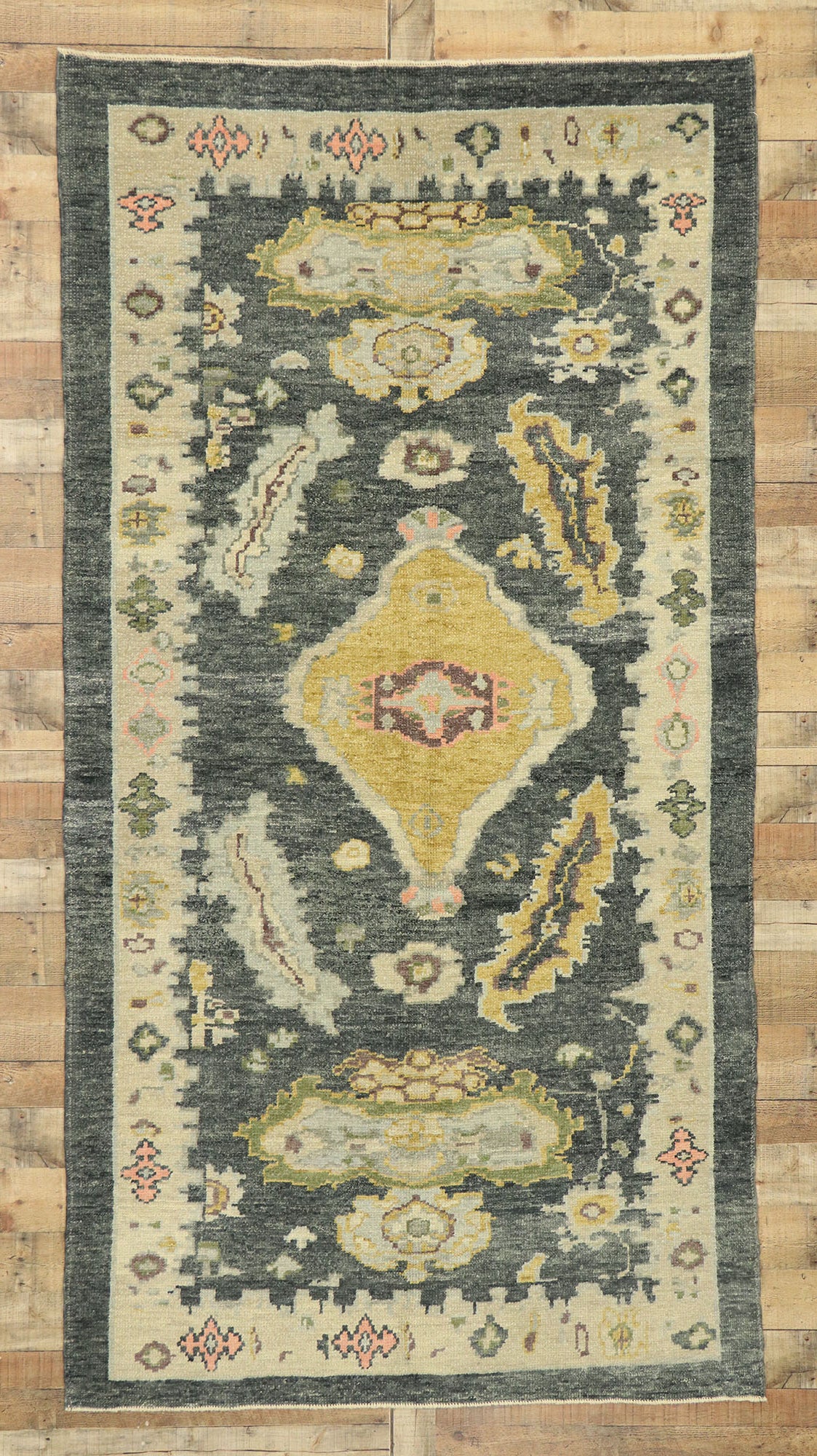 5 x 10 Colorful Turkish Oushak Rug 52817