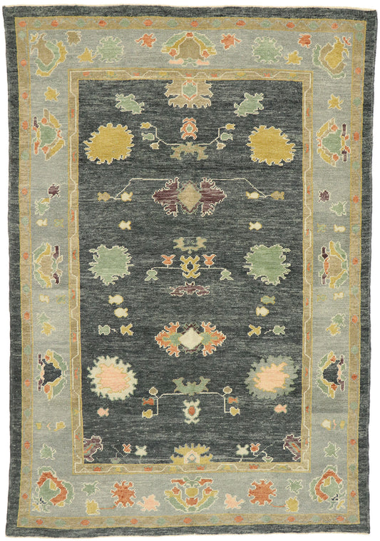 6 x 9 Contemporary Turkish Oushak Rug 52819