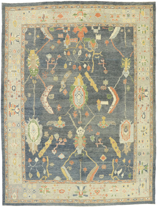 10 x 14 Contemporary Turkish Oushak Rug 52822