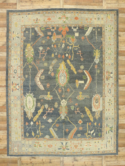 10 x 14 Contemporary Turkish Oushak Rug 52822