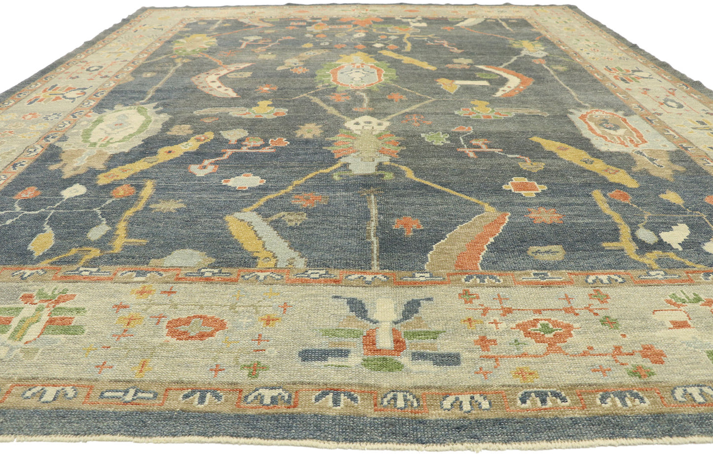 10 x 14 Contemporary Turkish Oushak Rug 52822