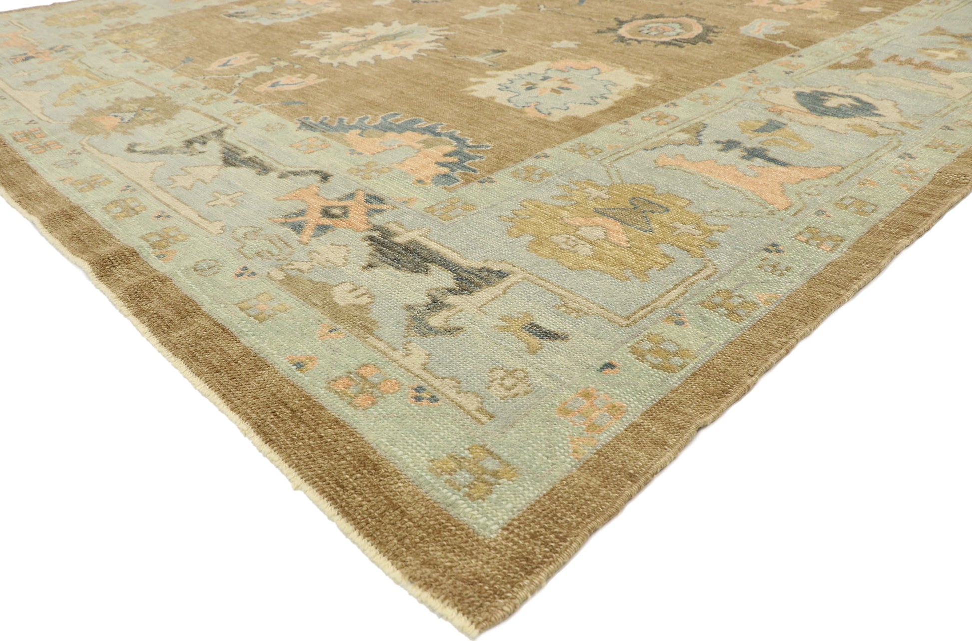 9 x 12 Pastel Turkish Oushak Rug 52823