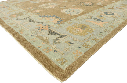 9 x 12 Pastel Turkish Oushak Rug 52823